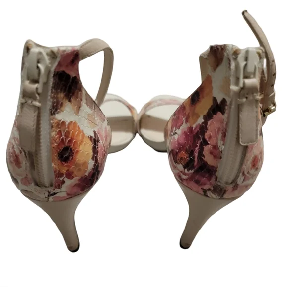 Cole Haan Grandos Womens Size 9 Floral Ankle Strap 3.5" Stiletto Heels Gorgeous - Picture 6 of 16